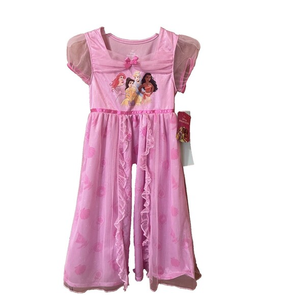 Sleeping Beauty Princess Toddler Girl's Fancy Pink Tulle Nightgown pijama playdr - Picture 9 of 12